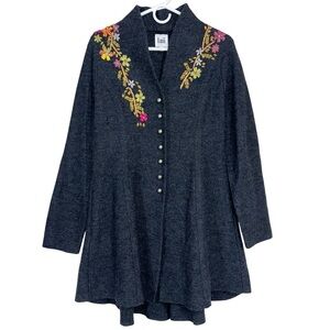 Luii Gray Wool Embroidered Jacket